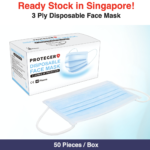 PROTEGER DISPOSABLE FACE MASK WITH CE AND HYGIENE CERT -3 Ply - 3 layers of protection / With CE and HYGIENE Certificate / Made with high-density waterproof non-wovens which is comfortable with excellent breathability. -Size: 17.5 x 9.5 cm Packaging: 50 Pieces/Box