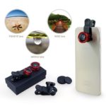 EMW1000 UNIVERSAL CLIP LENS -Compatible with iPhone, Samsung and most smartphones. 3 different lens effect. Wide-angle lens for panoramic shots, fish eye lens for 180 degree scene, macro lens for close-ups. Convenient to use clip-on design. Dimensions 5.7cm(H) x 2.2cm(D) x 2.5cm(W) Material:ABS