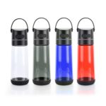 HDB1037 SOUNDTEK FUSI BOTTLE WITH BLUETOOTH SPEAKER(TRANSPARENT)700ML Material: Tritan -Durable Tritan bottle with 3W wireless speaker and moodlight. Perfect for outdoor and sport. Leakproof and easy carrying strap